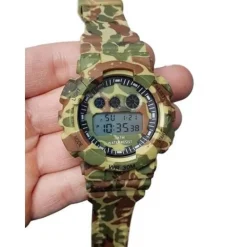 OROLOGIO SPORTIVO ZH 7901 DA UOMO CRONOGRAFO DIGITALE DATA CAMOUFLAGE MILITARE