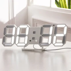 OROLOGIO SVEGLIA DIGITALE DISPLAY 3D A LED DA TAVOLO PARETE ARREDO CASA UFFICIO