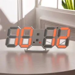 OROLOGIO SVEGLIA DIGITALE DISPLAY 3D A LED DA TAVOLO PARETE ARREDO CASA UFFICIO