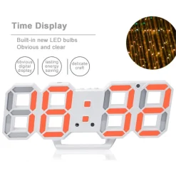 OROLOGIO SVEGLIA DIGITALE DISPLAY 3D A LED DA TAVOLO PARETE ARREDO CASA UFFICIO