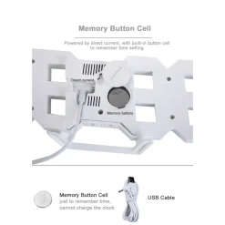 OROLOGIO SVEGLIA DIGITALE DISPLAY 3D A LED DA TAVOLO PARETE ARREDO CASA UFFICIO