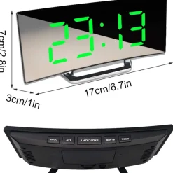 OROLOGIO SVEGLIA DIGITALE CON DATARIO TERMOMETRO DISPLAY A SPECCHIO DA TAVOLO