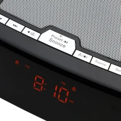 OROLOGIO SVEGLIA PER IPHONE/IPOD DOCKING STATION LETTORE AUDIO MP3 AUX RADIO