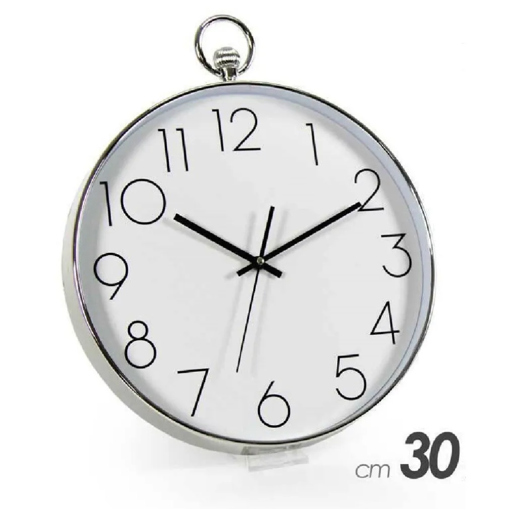OROLOGIO 30X4 CM DA PARETE TONDO COLORI ASSORTITI IN PLASTICA SILENZIOSO 798054