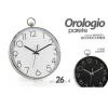 OROLOGIO 26X4CM PARETE MOVIMENTO SILENZIOSO COLORI ASS. TONDO IN PLASTICA 798061