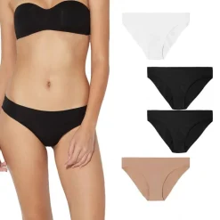 PACK 4 SLIP 2XNERO 1XBIANCO 1XBEIGE ART. 8806 INTIMO OUNO INVISIBILE TAGLIA M/L