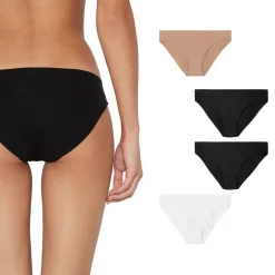 PACK 4 SLIP 2XNERO 1XBIANCO 1XBEIGE ART. 8806 INTIMO OUNO INVISIBILE TAGLIA M/L