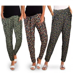 PACK DA 3 PANTALONI DA DONNA ALLA TURCA ASS. FLOREAL FANTASIA FIORI