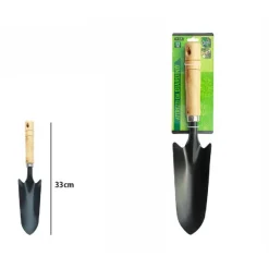 PALA PALETTA TERRA ATTREZZO DA GIARDINAGGIO GIARDINO MANICO IN LEGNO 33 CM 59690