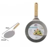 PALA SPATOLA PER PIZZA CON MANICO LEGNO PALETTA TAGLIERE TONDO 39 X 20,5CM 74183