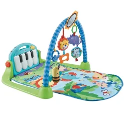 PALESTRINA PER NEONATO CON PIANO MUSICALE AZZURRO BABY CON GIOCATTOLI PENDENTI