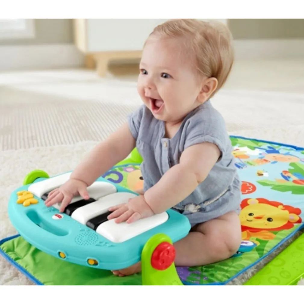 PALESTRINA PER NEONATO CON PIANO MUSICALE AZZURRO BABY CON GIOCATTOLI PENDENTI