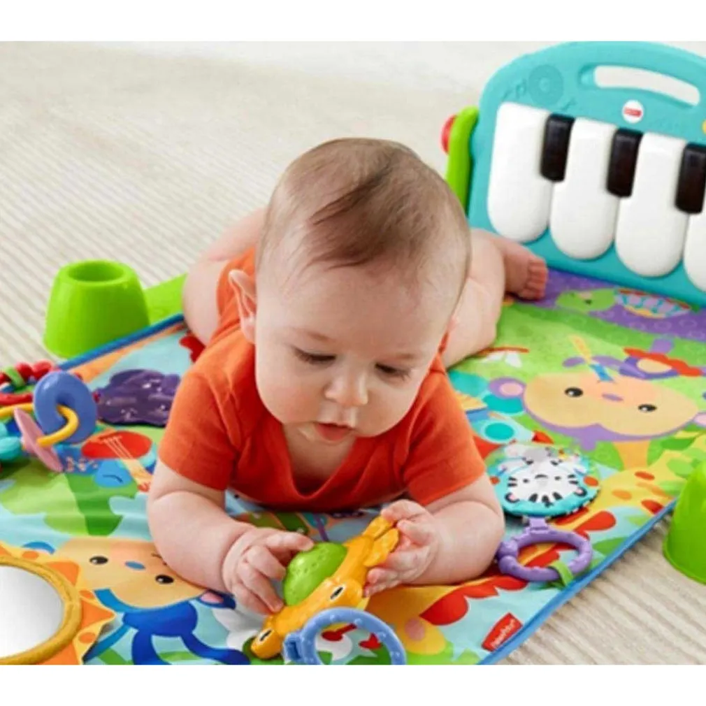 PALESTRINA PER NEONATO CON PIANO MUSICALE AZZURRO BABY CON GIOCATTOLI PENDENTI