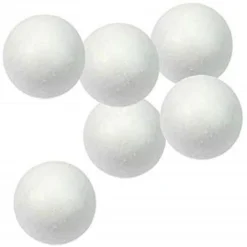 PALLA SFERA 30PZ POLISTIROLO 2.5CM BIANCA PALLINA DECORAZIONE LAVORETTI ADDOBBI NATALIZI