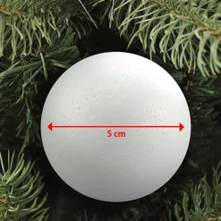 PALLINE DI POLISTIROLO CONFEZIONE PALLA NATALIZIA DA 5CM DECORAZIONI ADDOBBI 100