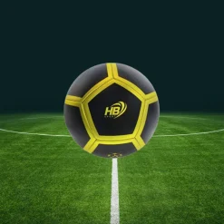 PALLONE PALLA DA CALCIO CALCETTO NERO E GIALLO 21CM ALLENAMENTO GARA GIOCO 06566