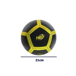 PALLONE PALLA DA CALCIO CALCETTO NERO E GIALLO 21CM ALLENAMENTO GARA GIOCO 06566
