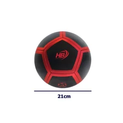 PALLONE PALLA DA CALCIO CALCETTO NERO E ROSSO 21 CM ALLENAMENTO GIOCO GARA 06563
