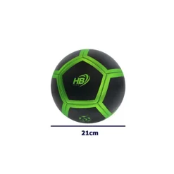 PALLONE PALLA DA CALCIO CALCETTO NERO E VERDE 21 CM GIOCO GARA ALLENAMENTO 06565