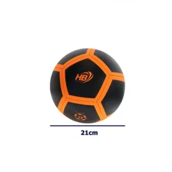 PALLONE PALLA DA CALCIO CALCETTO NERO E ARANCIONE 21CM PARTITA ALLENAMENTO 06567