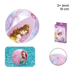 PALLONE PALLA SPIAGGIA GONFIABILE LE PRINCIPESSE 51 CM GIOCO MARE PISCINA 91042