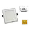 PANNELLO LED SLIM INCASSO QUADRATO 12WATT LUCE BIANCA 6500K 3000K 4000K P-125EQ