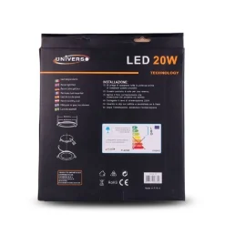 PANNELLO LED SLIM 20W INCASSO ROTONDO LUCE BIANCO CALDO FREDDO NATURALE P225AT