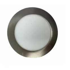 PANNELLO LED SLIM 18W INCASSO TONDO BORDO SILVER LUCE 3000K 4000K 6500K P205AA