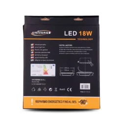 PANNELLO LED SLIM 18W INCASSO QUADRATO IN PVC LUCE CALDO FREDDO NATURALE P205AQ