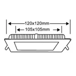 PANNELLO SMD LED QUADRATO INCASSO 6 W CON DRIVER CCT 3000K 4000K 6500K P105-Q3C