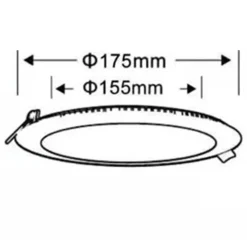 PANNELLO SMD LED ROTONDO INCASSO 12 W CON DRIVER CCT 6500K 3000K 4000K P155A-T3C