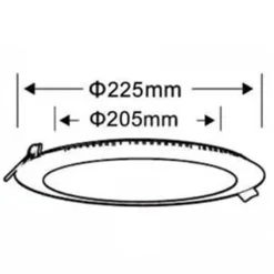 PANNELLO SMD LED TONDO DA INCASSO 18W CON DRIVER CCT 3000K 4000K 6500K P205A-T3C
