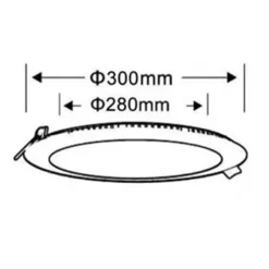 PANNELLO SMD LED TONDO DA INCASSO 24W CON DRIVER CCT 4000K 3000K 6500K P285A-T3C
