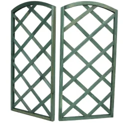 PANNELLO TRALICCIO RECINZIONE IN LEGNO VERDE 60X30 CM RAMPICANTI GIARDINO 219842