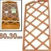 PANNELLO TRALICCIO RECINZIONE IN LEGNO SCURO 60 X 30 CM RAMPICANTI GIARDINO