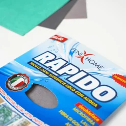 PANNO RAPIDO 3 PZ LAVA SGRASSA E ASCIUGA IN MICROFIBRA FIBRA DI GOMMA MULTIUSO