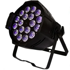 PAR LED RGBWA IP65 DMX 18X18WATT UV 6 IN 1 LUCE WOOD PARTY FLUO POWERCON IN OUT