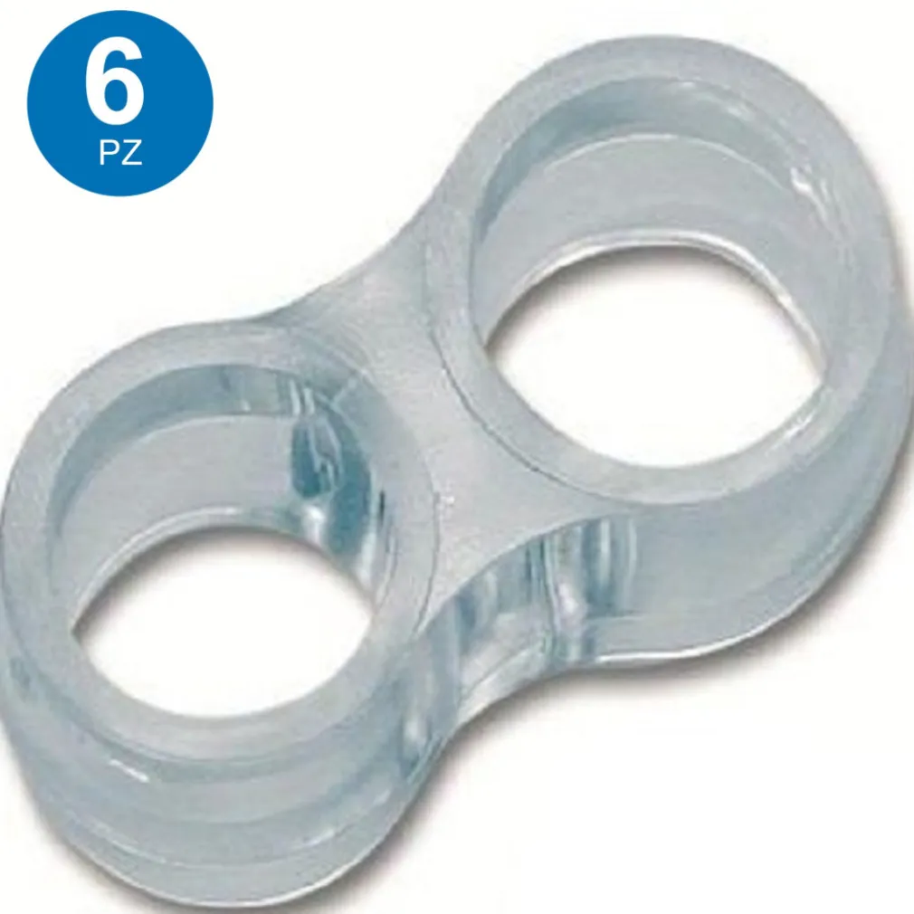 PARACOLPI DOPPI PER MANIGLIE ANELLO TRASPARENTE SALVAMANIGLIA ANTIURTO SALVAMURO