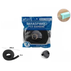 PARASPIGOLI SICUREZZA BORDO TAVOLO COPRISPIGOLI BAMBINI NEONATI 2 MT NERO 69632