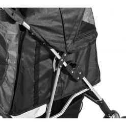 PASSEGGINO PER CANI CANE PIEGHEVOLE BUGGY TRASPORTINO CON ZIP TRASPIRANTE LAVABILE