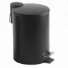 PATTUMIERA ACCIAIO A PEDALE 5 LT BIDONE CESTINO SPAZZATURA BAGNO CASA NERO 87454