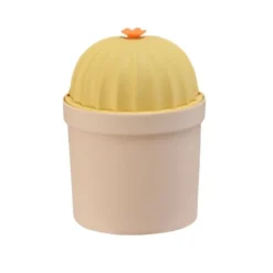 PATTUMIERA GIALLA CACTUS RIBALTABILE SECCHIO RIFIUTI SPAZZATURA DIM 21X14.5 CM