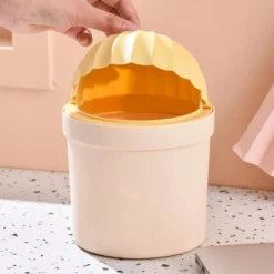 PATTUMIERA GIALLA CACTUS RIBALTABILE SECCHIO RIFIUTI SPAZZATURA DIM 21X14.5 CM