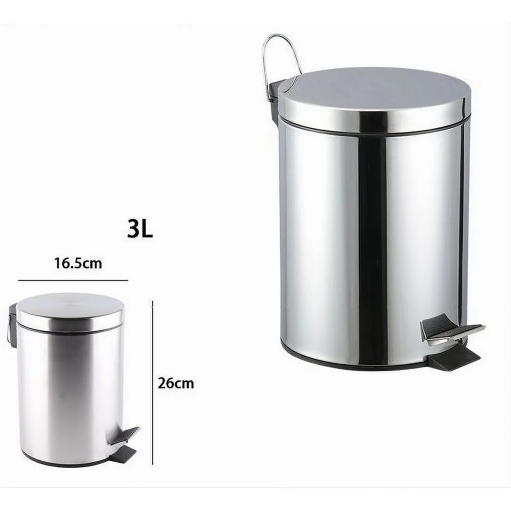 PATTUMIERA IN ACCIAIO A PEDALE 3LT BIDONE CESTINO SPAZZATURA DIFFERENZIATA 87441