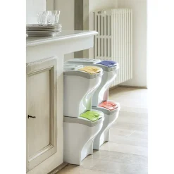 PATTUMIERA PER RACCOLTA DIFFERENZIATA 4 COLORI VERTICALE BIDONI SPAZZATURA 80 LT