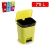 PATTUMIERA PLASTICA A PEDALE 7 LITRI BIDONE CESTINO SPAZZATURA DIFFERENZIATA