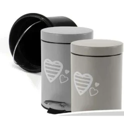 PATTUMIERA PORTASPAZZATURA METALLO 17X26CM 3LT CUORE MIO COLORI ASSORTITI 748646