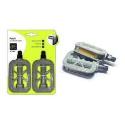 PEDALI CON RIFLETTORI LATERALI ANTISCIVOLO PER BICICLETTA CATARIFRANGENTI XC-1665