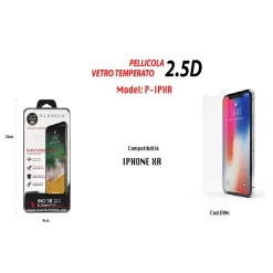 PELLICOLA COMPATIBILE PER IPHONE XR IN VETRO TEMPERATO MAXTECH P-IPXR