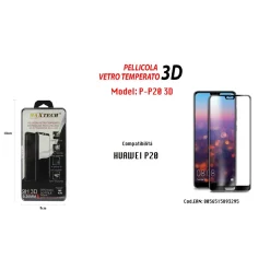 PELLICOLA IN VETRO TEMPERATO 3D PER HUAWEI P20 COPERTURA TOTALE MAXTECH P-P20 3D